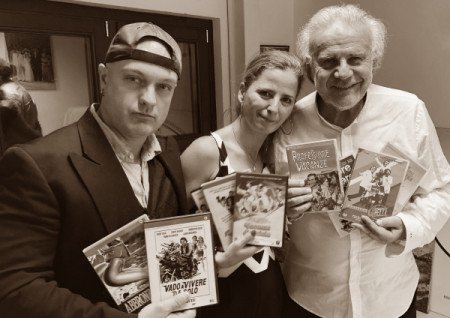 Con Jerry Calà e Diana, nei camerini della Capannina di Franceschi (Forte dei Marmi)...